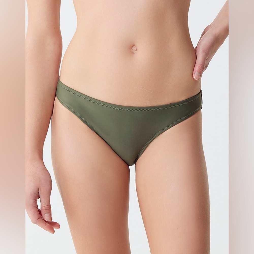 J. Crew Women’s Heritage 1989 High-Leg Bikini Bottom BP209 Cool Cypress Sz M NWT
